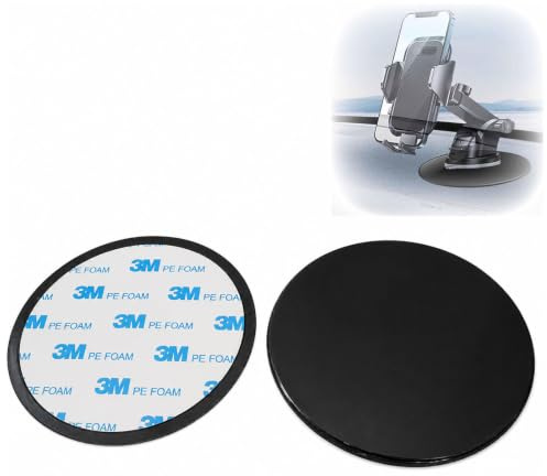 Wjelet 80mm 3M Klebe Befestigungsplatten Extra Stark für Saugnapfhalterung Auto,Universal KFZ Armaturenbrett Klebepads für Navigationsgeräte,Handyhalter,GPS,Tablet-Autotelefonhalter (2PCS)