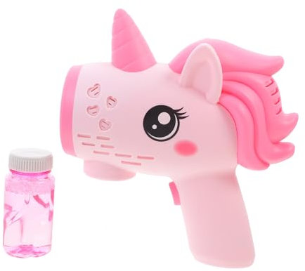 Supvox Tragbarer Elektrischer Seifenblasenmacher Einhorn Vollautomatische Blasenmaschine Für Outdoor Spielspaß Kein Batteriebetrieb Nötig