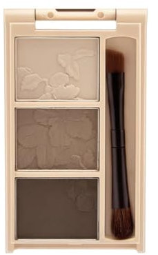 Augenbrauenpuder in 3 Farben, wasserdicht, schweißfest, natürlich und konturierend, 3-in-1 Augenbrauen-, Lidschatten- und Gesichtsformungspuder (01# zartes Hellbraun)