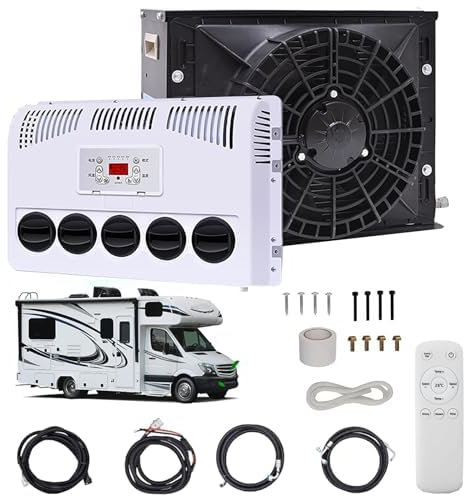 RV-Klimaanlage – 850 W Split Parking AC Kit mit hohem Luftvolumen, leise und schnelle Kühlung für LKW, Busse, Wohnwagen und Bagger