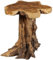 Casa Moro Beistelltisch Pflanzenständer Couchtisch Tisch Wohnzimmertisch Ablagetisch Podest – Wurzelholz Massivholz Teak 50×50 cm