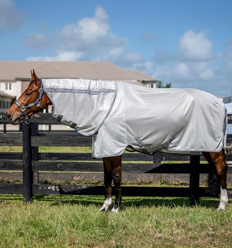 Horseware Fliegendecke Amigo Bug Rug Plus Silver/Titanium Grey & Silver/ 130 cm (6'0)