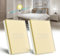 BSEED Interruptor de luz de 3 vías, 2 vías, interruptor de pared de vidrio templado, interruptor de pantalla táctil, interruptor empotrado, 86 mm, color dorado, paquete de 2 unidades (interruptor no