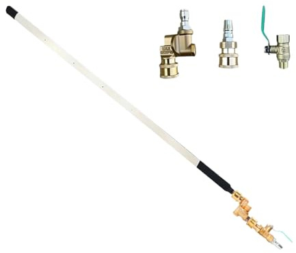 Stronrive Nettoyant Pour Radiateurs | Lance De Rinçage Robuste Pour Systèmes De Chauffage,Flexible en Acier Inoxydable avec Souffleur pour Systèmes de Chauffage Climatisation Réfrigération Camions