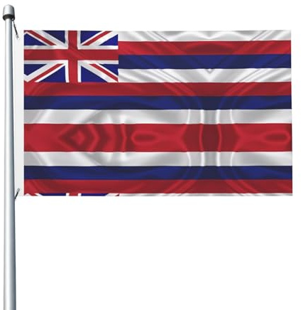 Flagge von Hawaii, amerikanische Drucke, doppelseitige Flagge, 90 x 150 cm, leicht und farbecht, mit Knopflöchern, ideal für Partys im Freien und Gärten.