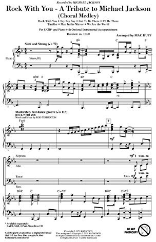 Hal Leonard Rock with You - A Tribute to Michael Jackson (Medley) ShowTrax CD by Michael Jackson Arranged by Mac Huff