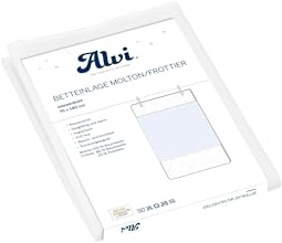 Alvi Betteinlage Molton/Frottier - Weiß | Bettunterlage mit Nässeschutz, wasserdicht, saugfähig und waschbar für zuverlässigen Schutz im Alltag