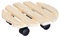 WAGNER Carrello per Piante PALETTI Ø 30 x 8 cm I per Interni I Carrello per Fiori in Legno de conifere Certificato FSC® I Portavaso in Legno massello Naturale con Ruote I Portata 100 kg - 20001801