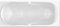 ORIGINAL TRADE Badewanne rechteckig weiß Mod. Shiro ohne Paneelen, 180 x 80 s/Platten