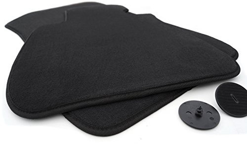 kh Teile Fußmatten/Velours Automatten Original Qualität Stoffmatten 2-teilig schwarz