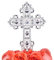 LOVENJOY Kreuz Kuchen Topper Silber Tortendeko Taufe Tortenaufsatz zur Bestätigung Geburtstag Party, Geschenkbox, Kristall Strass