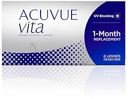 ACUVUE Vita Monatskontaktlinsen mit komfortablem Tragegefühl – Den ganzen Monat lang – 1 dpt & BC 8.4 – Mit UV Schutz & durchgängig hohem Feuchtigkeitsgehalt – 6 Linsen