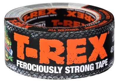 T-Rex Tape 821-47 Gewebeband – Extrem starkes Panzertape – Wasserdichtes Reparaturband für innen & außen – Klebeband zum Reparieren & Befestigen – 48mm x 10,90m, Grau