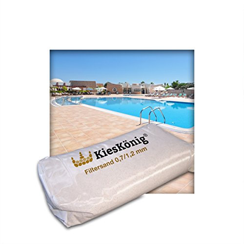 Birsppy Filtersand für Poolfilteranlagen Sandfilteranlage Quarzsand 0,7/1,2 mm 10 kg (2 x 5 kg Sack)