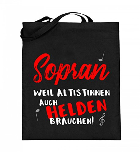 Hochwertiger Jutebeutel (mit langen Henkeln) - Sopran Chor Sängerinnen aufgepasst!