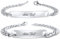 Armband mit Gravur | Partnerarmbänder mit Gravur | Hochwertiges Pärchenarmband in Silber | Persönliche Namensgravur | Freundschaftsarmband (mit Gravur) (1 Armband)