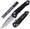 Firebird GANZO FB7651-BK Couteau Pliant de Poche Lame en Acier 440C 83 mm G10 Poignée Antidérapante avec Clip Camping EDC Couteau 199 mm 101 g (Noir)