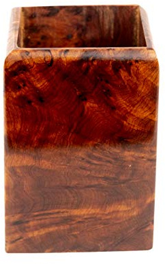 Thuya Wood Pen or Pencil Pot - Handmade from