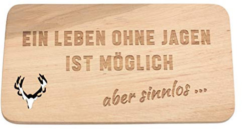 Spruchreif · Frühstücksbrettchen Brotzeit · Frühstücksbrettchen aus Holz · Brotzeitbrett mit Gravur · Geschenke für Jäger · Jäger Geschenke · Jagdgeschenk