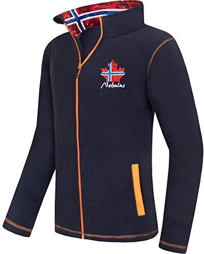 Nebulus Herren Fleecejacke Next, warme Fleece Jacke, mit langem Full-Zip Reißverschluss, Navy - L