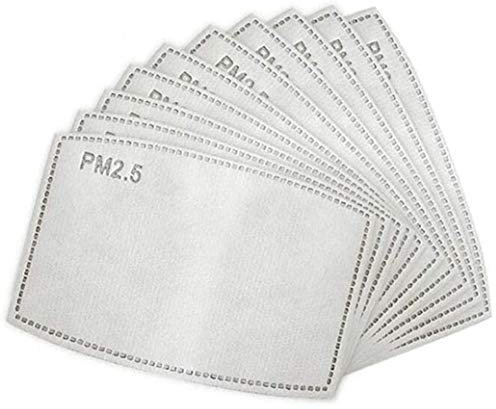 FLOWZOOM 15pz filtri per maschere viso in tessuto | Compatibile con la mascherine PM2.5 Filtro con 5 strati di filtraggio incluso lo strato di carbone attivo | Taglia M