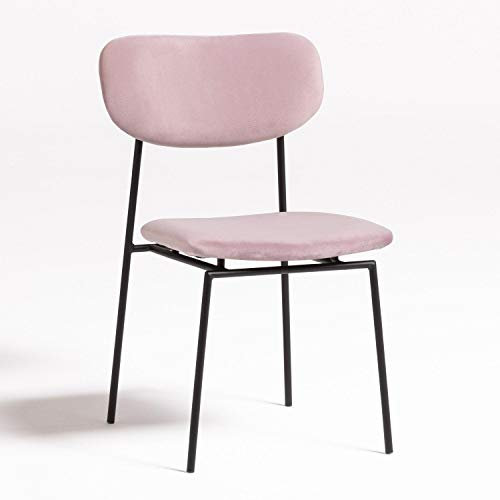 Stylez Chaise Galet Velours Rose