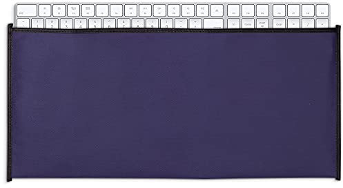 kwmobile Dust Cover Compatible with Universal Keyboard (L) - Computer Keyboard Protector Fabric Case - Dark Blue
