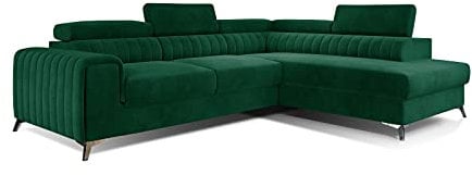 All4All Ecksofa Carola mit Schlaffunktion Polstersofa Polsterecke L-Form Couch Sofa Möbel Wohnlandschaft Eckcouch Links Rechts 23 (Monolith37, Rechts)