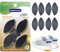 Unikstep 4 Paar Schuhabsatz-Reparaturplatte, Sneaker-Absatz einseitig abgenutztes Gummi-Patch, Schuhabsatz-Reparatur- und Ersatz-Kit mit Schleifpapieren (Schwarz)