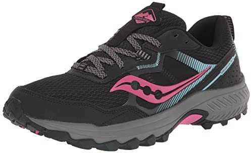 Saucony Escursione Tr16 Trail Running Scarpa Donna, Nero/Fucsia, 40.5 EU