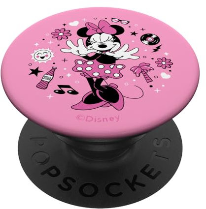 Disney Minnie Mouse Retro Summer Pink PopSockets Klebender PopGrip