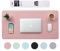 BUBM Tapis de bureau, tapis de souris, tapis de bureau, 90x43cm, housse de protection de bureau en cuir PU antidérapant, maison et bureau pour ordinateur portable