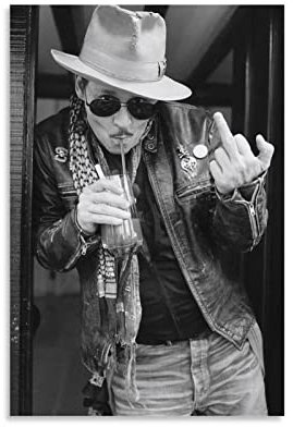 NANXIANG Johnny Depp Filmschauspieler-Poster, Bar-Dekoration, Poster, 3 (1), Leinwandbild, Poster, Wandkunst, dekorativ