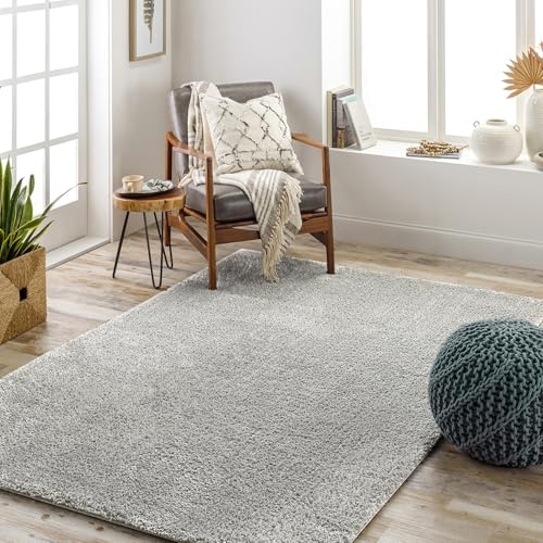 Livabliss Claire Shaggy Rug, Living Room, Bedroom – 200x275 cm, Dark Grey