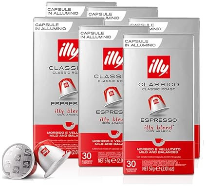 ILLY Lot de 240 capsules compatibles Nespresso 8 paquets de 30 café Gusto Classico