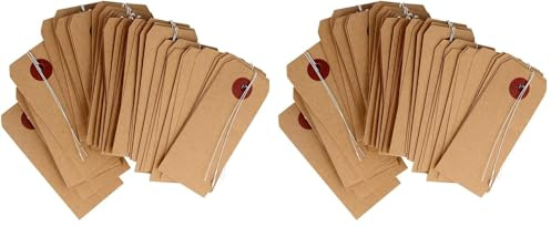 Artemio Anhänger Etiketten Kraft 50 Stück, 4 x 9 cm (Packung mit 2)