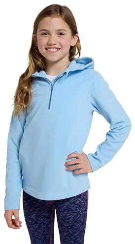 Mountain Warehouse Camber Kids Microfleece Hoodie - Breathable, Lightweight, Anti-Pill & Quick Dry Pullover for Boys & Girls - For Spring Summer & Walking Corn Blu 2-3y