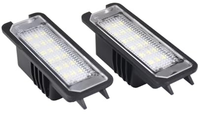 Malcayang License Plate Light 2pcs LED Bulb Rear Plate Number Lighting Rear Tail Light Assembly Replacement for Eos Beetle 4D CC Scirocco SEAT Altea Leon Superb 2006-2010 for Lupo 1999-2006