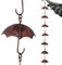 Catene di pioggia per grondaie catena di pioggia da 39 pollici di cattura di pioggia lunghe catena efficace drenaggio 8 ombrello tazze di ruggine catene di pioggia resistenti per decorazioni di crows