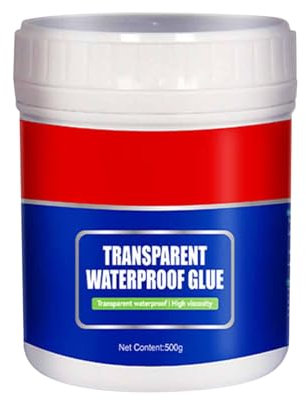 Esncddym Colle imperméable pour l'extérieur, mastic isolant imperméable,Revêtement imperméable transparent - Mastic de revêtement de réparation de fuite à forte liaison, 500g, pour murs extérieurs,
