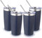 Volhoply Vaso de acero inoxidable de 20 onzas con tapa y popote, paquete de 4 unidades, taza de café helado de viaje con aislamiento de doble pared para portavasos, tazas con recubrimiento en polvo