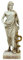 Asclepius Griechischer Gott der Medizin Ärzte handgefertigt graue Patina Statue Skulptur