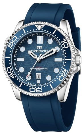 Dayllon Herren Quarzuhren,Chronograph Wasserdicht Leuchtend Designer Herrenarmbanduhren,Business Work Sport Casual Dress Watch mit Silikonband Elegante Geschenke für Männer,Blau