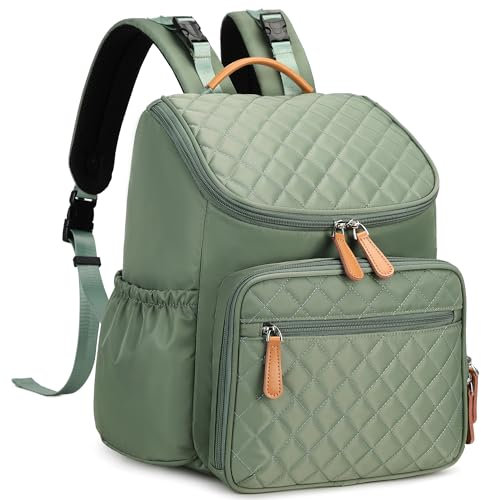 LORADI Baby Wickeltasche Großer Wickelrucksack mit Multifunktions-Babytaschen Passform für Kinderwage (grün)