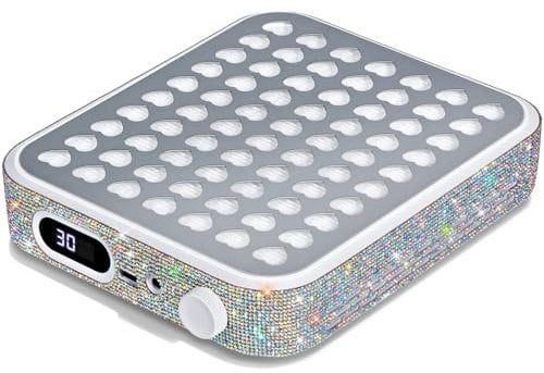 Ludysic Nail Dust Collector with 2 Reusable Filters,Nail Vacuum Dust Collector Quiet for Nail Tech Art, Powerful Nail Fan and Duster Collector,Nail Vacuum Cleaner for Salon and Home(AB Diamond)