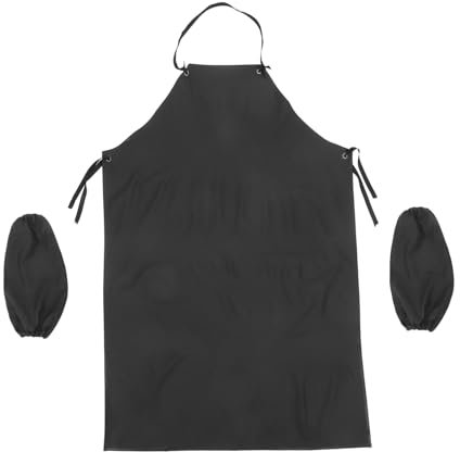 Uonlytech Oil Apron for Cooking and Cleaning Pvc Material Adjustable Neck for Women and Men Kitchen Apron