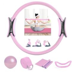 Generisch 5 Stück Pilates Ring Set, Pilates Set für zuhause, Pilates Ring und Ball Set, Pilates kit Better me, Für Beine Arme Und Oberschenkel Gewichtsverlust Ausrüstung Für Heimtraining