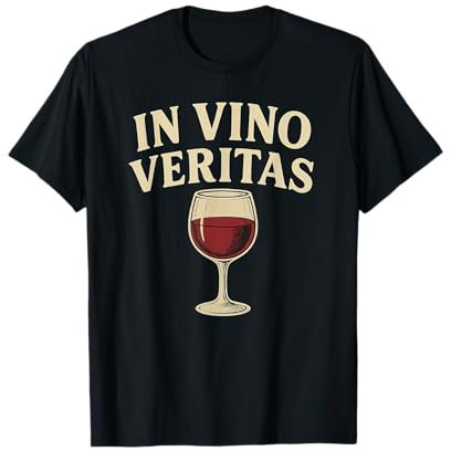 In Vino Veritas Verre à vin classique avec citation latine T-Shirt
