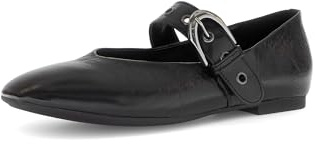 Gabor Damen Klassische Ballerinas, Frauen Ballerinas,metallic,Easy-Walking,elegant,einlege-Sohle,geschlossen,schwarz(Altsilber),35.5 EU / 3 UK