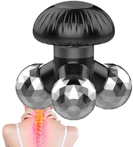 Mppchhn Handmassagegerät - Elektrischer Pilzförmiger Vibrationsroller - Körpermassagegerät Handheld,für Männer, Frauen und Erwachsene zur Massage von Nacken, Händen, Schultern, Füßen und Rücken